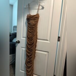 House of CB Long Tan Maxi Dress